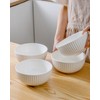 Hasense Large Serving Bowls 7 Inch - 42 Oz White