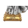 WJ Hirten Divine Mercy Jesus 4.5" Pewter Statue on Golden