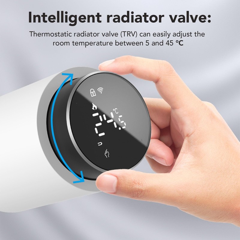 Smart Thermostatic Radiator Valve, APP Control TRV Valve with Rapid