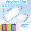 SHENSAIGO Pack of 32 Key Fobs Writeable 8 Colours Plastic