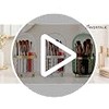 FAVORTALK Make-Up Cosmetic Organiser with 6 Compartments, 360° Rotating Brush