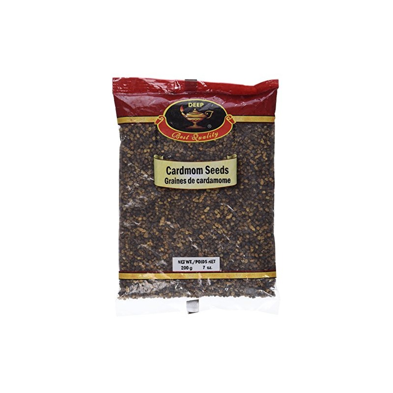 Deep Small Whole Black Cardamom Seeds - 7 oz/200gm |
