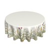 AGAYNA Spring Tablecloth Round 70 Inch Sage Green Wild Flowers