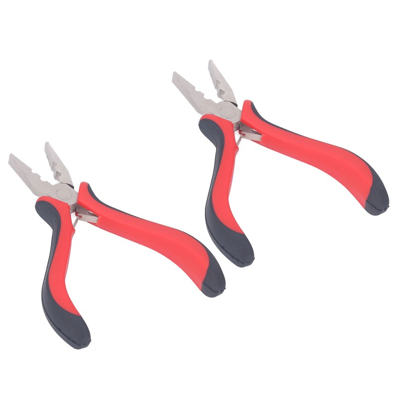 2pcs Hair Extensions Plier Ergonomic Handle Skid Resistance 2 Holes
