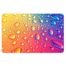 Peacoblue Bank Card Sticker Colorful Hyper-Real Water Drops Credit Debit Card Custom Skin Cover Protector, 4 Styles Scratch-Proof and Attractive Decal for Most Popular EBT Transportation Key Card