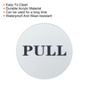 PATIKIL Push Pull Door Sign, 2 Pack Self-Adhesive Round Acrylic