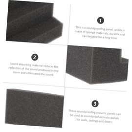 12 Pcs Low Frequency Sound-absorbing Cotton Foam Block Sound Absorbing Foams Sound Absorbing Panel Noise Reduction Tool Absorption Foam Panel Sponge Wall Panel Bass