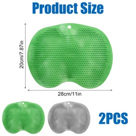 2 Stück Massagegerät Dusche mit Rutschfesten Saugnapf, Fußbürste für Die Dusche Silikon, Rutschfestes Silikon Massage Pad, Fußbürste Wäscher Massagegerät Dusche für Reinigung Peeling Fuß Massage