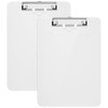 Hongri Plastic Clipboard with Pen Holder, White 8.5x11 Letter Size
