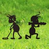 Xedatric Battle Ant Metal Garden Decor–4-Piece Metal Yard Art Set