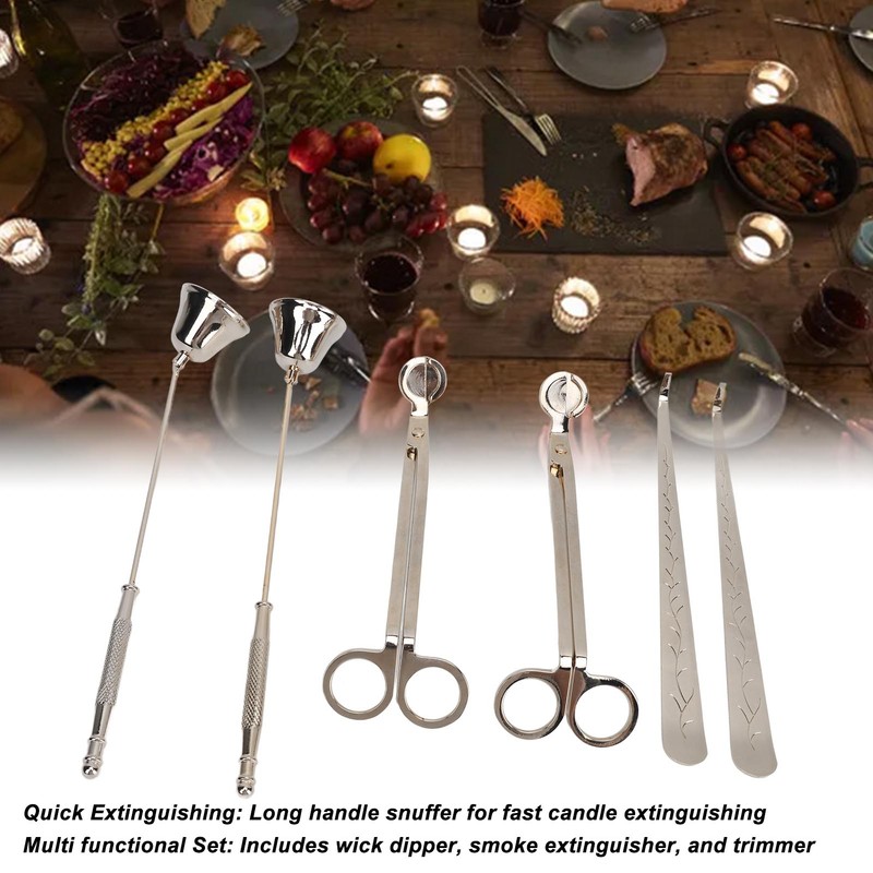 6PCS Candle Accessory Set Wick Trimmer Wick Dipper Candle Snuffer