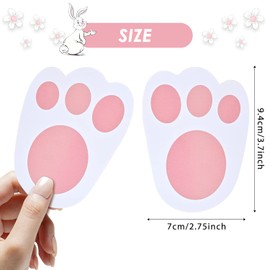 AhfuLife AhfuLife Easter Bunny Paw Print, 60 PCS Paper Garden Lawn Decorations, Rabbit Floor Footprints Decoration for Children Garden Outdoor Yard Lawn Signs Party Decorations Birthday Party Supplies