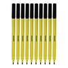 ZOFAX Felto Felt Tip Colouring Pens, BLACK, Fine Point, Pack