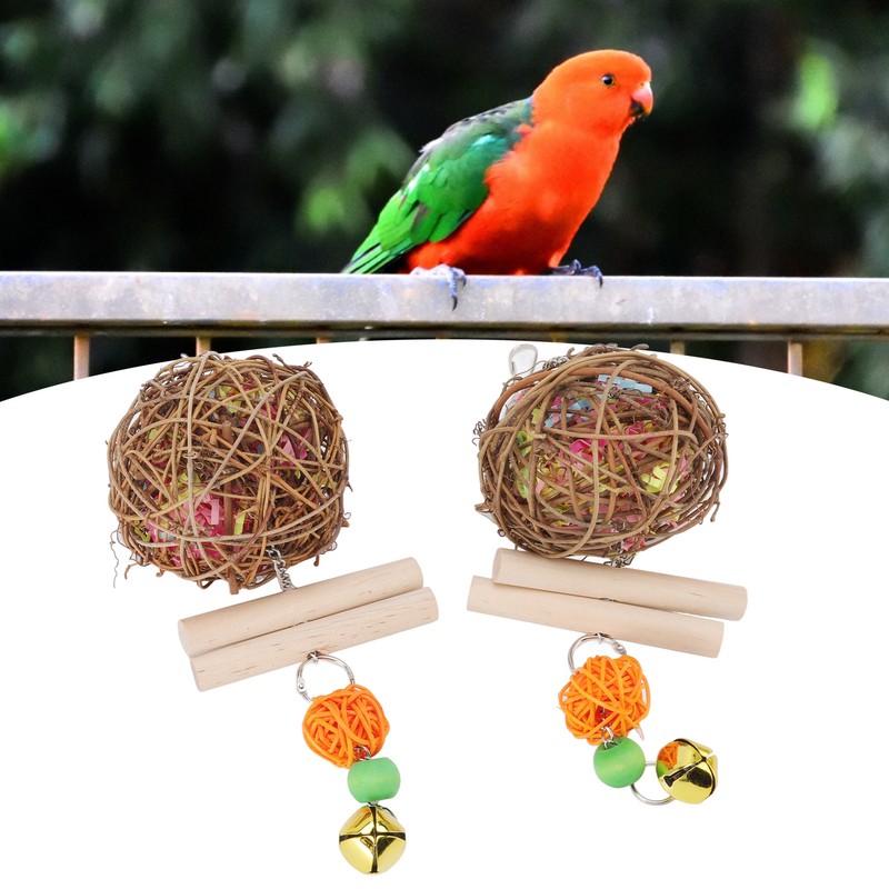Parrot Cage Shredder Toy Bird Chewing Foraging Shredder Toy for