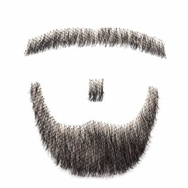 MAYMII 100% Human Hair Fake Men's Man Beard Makeup Mustache Perfect for Costume And Party