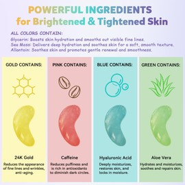 Maskiss Under Eye Patches Variety Pack (24 Pairs), Eye Masks for Dark Circles Puffy Eyes Undereye Bags With 8 Colors (3 Pairs/Color), Vegan Eye Skin Care Set for Bachelorette Party Favors