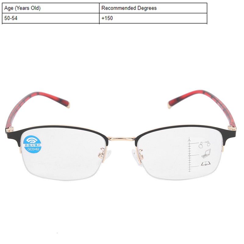 Zoom Presbyopic Glasses Blue Light Blocking Reading Glasses Unisex Elderly