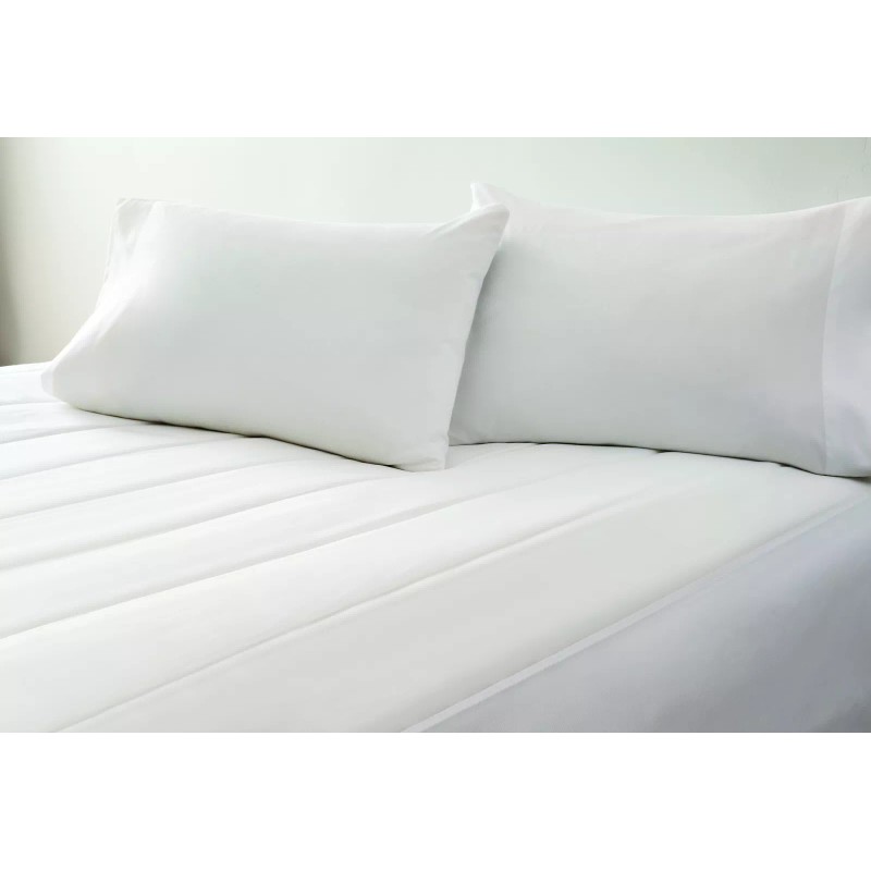 Sunbeam Restful Quilted Heated Mattress Pad 10-Heat Settings, Queen White