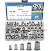CO-RODE 120pcs 8-32 10-32 1/4"-20 5/16"-18 3/8"-16 304 Stainless Steel