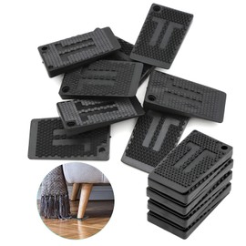 ZOCONE 25 Pack Furniture Shims Plastic Wedges Furniture Levellers for Fixing Wobbly Furniture, Black Table Wedges Plastic Shims for Furniture, Non-Slip Table Shims Furniture Wedges for Leveling