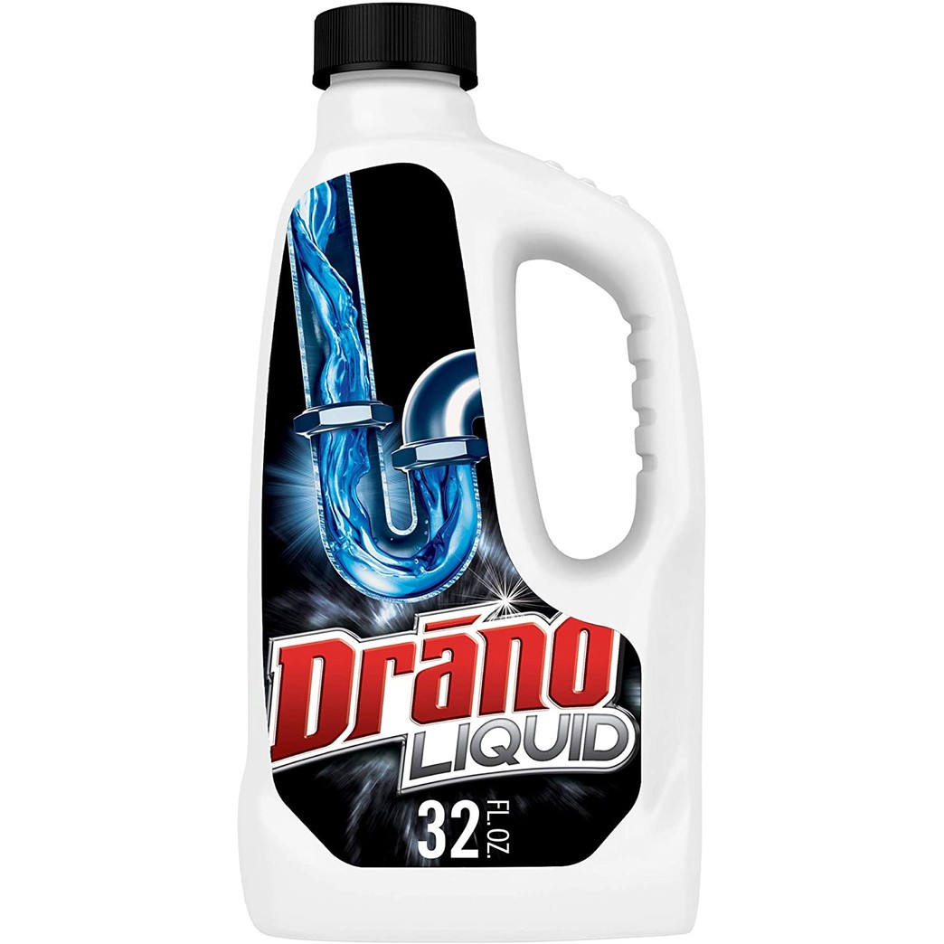 Drano Liquid Drain Clog Remover and Cleaner for Shower or Sink Drains Unclogs and Removes Hair Soap Scum Blockages, Multi, 32 Fl Oz