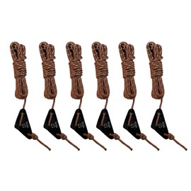 S'more Deco de rope Guy Rope, 0.2 inch (4 mm), Length 13.1 ft (4 m), Load Capacity 66.6 lbs (300 kg), Durable, Flexible Hardware, Reflective Material, Guide Rope, 1 Set (6 Pieces)