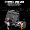 3 Channel Dash Cam Front Rear Inside, High Definition in