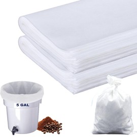 YURICK 50 Pack Commercial Cold Brew Coffee Filters for 5 Gallon Buckets, 20" X 20" Commercial Cold Brew Bags for Commercial Model Cold Brew Coffee Makers, Brew Up To 5 LBS Coffee