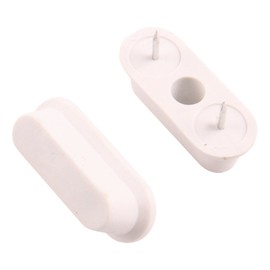 WC Seat | Support Stopper for Toilet Seat | Spacer for WC Glasses | Muffler | White | Plastic, white, 65136 3