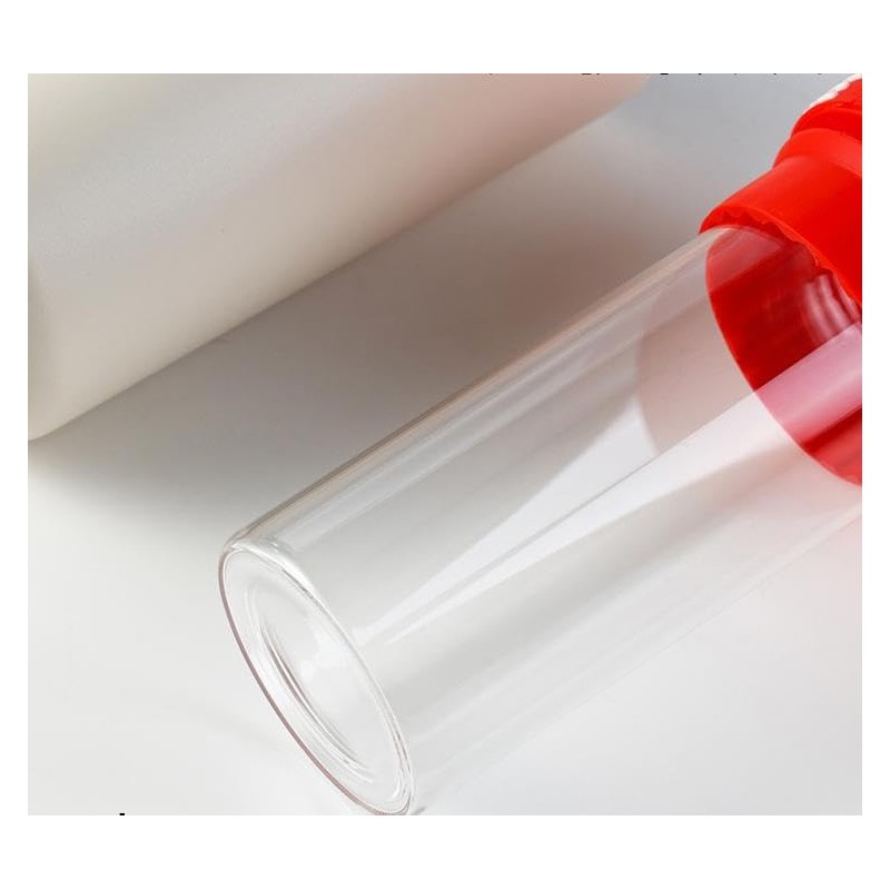 Stainless Steel Vacuum Insulated Glass Tumblers,Coffee thermos glass inside,(Red)