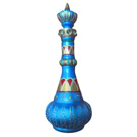Magic genie bottle beautifully decorated Turquoise Blue
