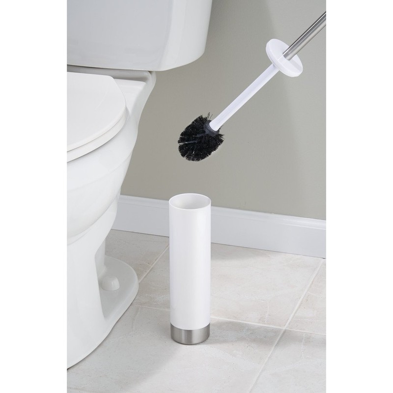 iDesign Slim Toilet Bowl Brush and Holder for Bathroom Storage