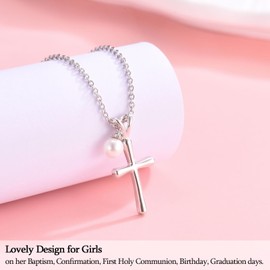 ACOGVN Cross Necklace for Girls, Easter First Communion Baptism Confirmation Gifts for Teenage Girls -Birthday Graduation Christmas Valentines Day Gifts for Her Daughter Granddaughter Niece Sister