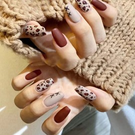 Leopard Print Nail Art Stickers, Holographic Animal Striped Nail Self-Adhesive Sticker Design, Zebra Leopard Wolf Nail Transfer Decals Acrylic Supplies for Women Girls Manicure Charms Decorations