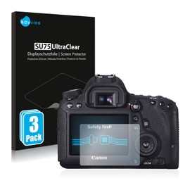 Savvies 6 Pack Screen Protector compatible with Canon EOS 6D Protection Film Clear