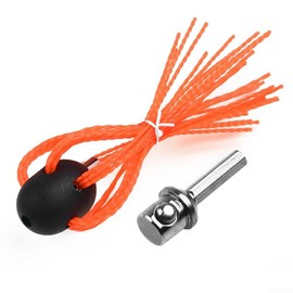 Aluminum Chimney Power Brush Kit - Rotary Sweep Replacement for Fireplace Cleaning, Drill-Driven Chimney Brush Set