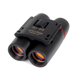 30x60 Compact Folding Binoculars, Folding Telescope With Clean Cloth and Carry Case for Kids, Adults, Outdoor, Travel, Birding, Birdwatching, Hiking, Sightseeing