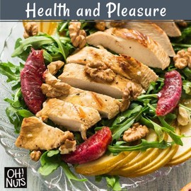 Dry Roasted Unsalted Walnuts | Packed in 1 LB Resealable Bulk Bag | Fresh & Healthy Keto Snacks | For gourmet Baking & Cooking, Salad, Smoothies by Oh Nuts