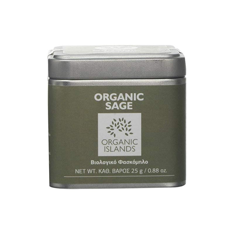 Organic Islands Herbs Greek Sage Single Cube Tin, 25 g