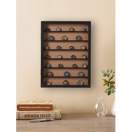 18x24 Shadow Box with Shelves and Hinged Door, Extra Large Shadow Boxes Display Cases with Movable Shelves for Coins Medals Bouquet Figures Miniatures-Black