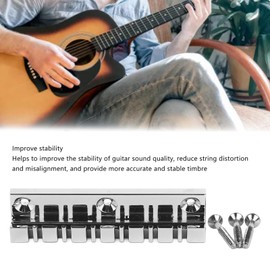 12 String Saddle Tailpiece Metal Chrome Color Saddle Bridge Top Load Electric Guitar Fixed Hardtail