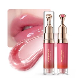 Lip Serum, Hydrating & Plumping Lip Gloss, Moisturizing Lip Care Tint Non-Sticky Lip Oil, Lip Balm with Hyaluronic Acid for Dry & Cracked Lips, Smooth Healthy-Looking Lips 02#Baby pink