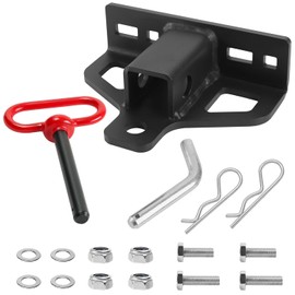 MJHHAPY - Enganche para cortacésped de giro cero con receptor de 2", Enganche de receptor de remolque de acero resistente de 6 mm de espe...