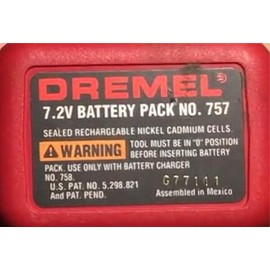 New Battery Pack for Dremel 7700 Cordless Drill 7.2V NIMH 2000Mah (F013770000) Part # 2-615-000-757