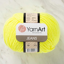 55% Cotton 45% Acrylic YarnArt Jeans Sport Yarn 1 Skein/Ball 50 gr 174 yds (58)