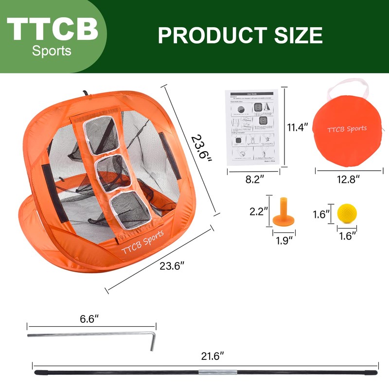 Pop Up Golf Chipping Net，Target Net Removable Golf Net，16 Training