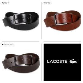 Lacoste Men's Belt LB61970 LACOSTE Genuine Leather Casual Business [01] Black, 01: Black