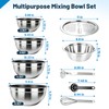 Stainless Steel Mixing Bowls with Lids and Colander Set