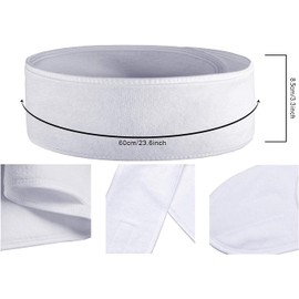 6 Pcs Face Washing Skincare Headband,Makeup Head Wraps for Women,Adjustable Skincare Hair Band for Washing Face,Bath,Sport&Yoga(white)
