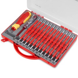 26 en 1 Juego de destornilladores aislados multifuncionales, destornillador extrable magntico aislado, destornillador de cabeza plana hexagonal para  